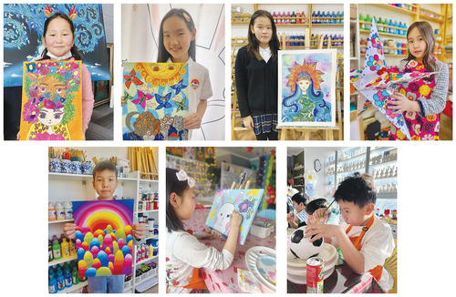 “Oyu art studio” урлангийн зураачид